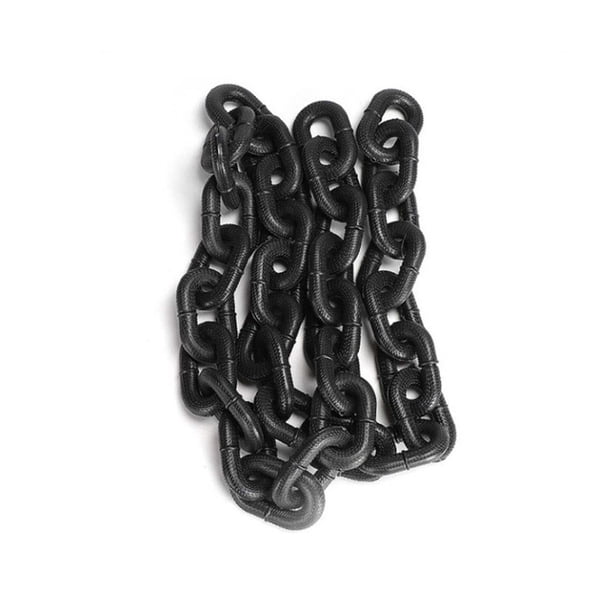 Correa de cadena para perros grandes Correa divertida para perros Juguete para perros Plástico que imita cadenas de hierro para perros pequeños Gatos Cachorros Chihuahua Caniche de peluche 2 m /