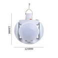 thumbnail image 3 of E27 Solar LED Deformable Garage Light | Folding UFO Football Bulb | 5W Outdoor Hanging Lamp | 600mAh Rechargeable Battery | 3-Mode Adjustable Brightness | For Yard, Patio, Camping, Party | 1 Pack, 3 of 9