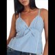 thumbnail image 2 of Camisola Sin Mangas con Tirantes Finos para Mujer, Top de Verano para Salir Azul L, 2 of 7