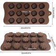 thumbnail image 3 of 3 moldes para caramelos de chocolate con trébol de cuatro hojas, sartenes antiadherentes reutilizables de silicona de 15 cavidades, cubitos de hielo de gelatina hechos a mano, fabricación de postres, decoración para hornear en la cocina BANYUO Electrónica, 3 of 6