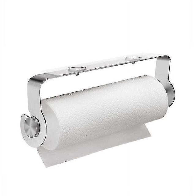 Soporte para toallas de papel debajo del gabinete, sin estante de perforación para cocina y baño