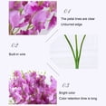 thumbnail image 3 of Mdesiwst Artificial Orchids 3 Fork Colorful Fake Flower Wedding Home Office Faux Floral Branch Flower Arrangement Decoration, 3 of 6