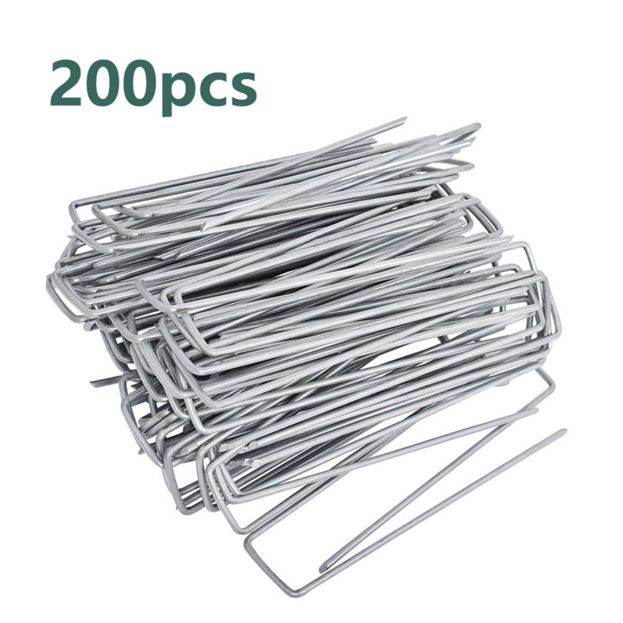 200 PCS 6'' 11 Gauge Galvanized Landscape Staple Metal AntiRust Fence