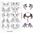 thumbnail image 2 of DIY Halloween Evil Wings Clear Rubber Stamps Witch Bat Gothic Transparent Silicone Seals Stamp Holiday Journaling Card Making DIY Scrapbooking Photo Frame Album Party Favour Decor 6.3 x 4.3inch DIY, 2 of 8
