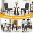 thumbnail image 5 of NiamVelo Dining Chairs Set of 4 Fabric Upholstered Kitchen Chairs Dining Room Chairs with Solid Wood Legs for Kitchen Restaurant and Living Room, Grey, 5 of 7