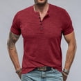 thumbnail image 3 of hoksml Mens Slim Fit Henley Neck T Shirts Short Sleeve Breathable Button Placket Tops for Everyday Wear and Vacation Assorted Colors, 3 of 6