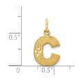 thumbnail image 3 of 14K Yellow Gold Charm Pendant Themed 20 mm 10 Initial C, 3 of 3