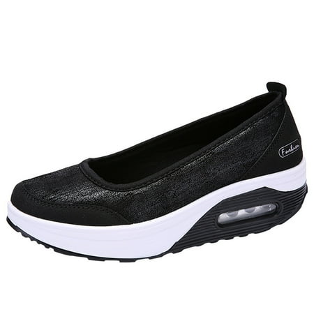 

Aueoeo Fashion Women Air Cushion Platform Shoes Jelly Shoes Slip Sport Sneakers Clearance