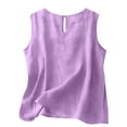 thumbnail image 6 of ChoXxx Women's Plus Size Sleeveless Loose Fit Camisole Tank Summer Purple M, 6 of 7
