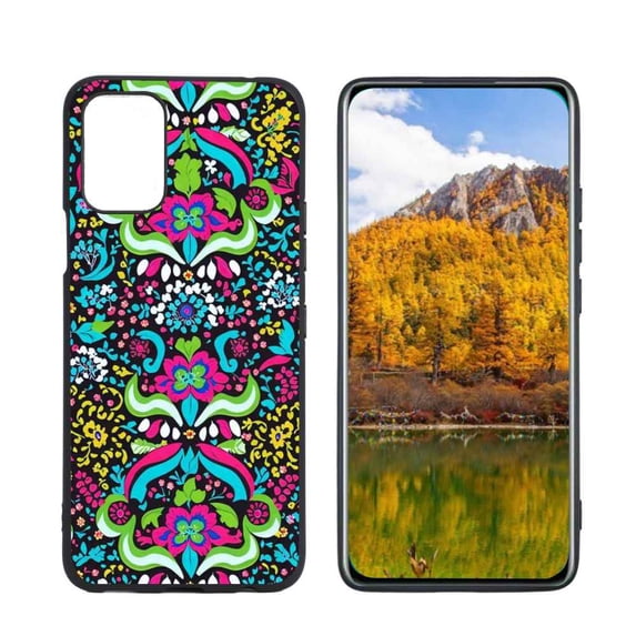 Mexican-Bohemian-Bright-Floral-Pattern-2 Phone Case, Degined for LG K62 Case Men Women, Flexible Silicone Shockproof Case for LG K62