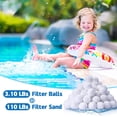 thumbnail image 3 of Bolas de filtro para piscina QwayHome 1.4 kg reutilizables para piscina elevada, 3 of 7