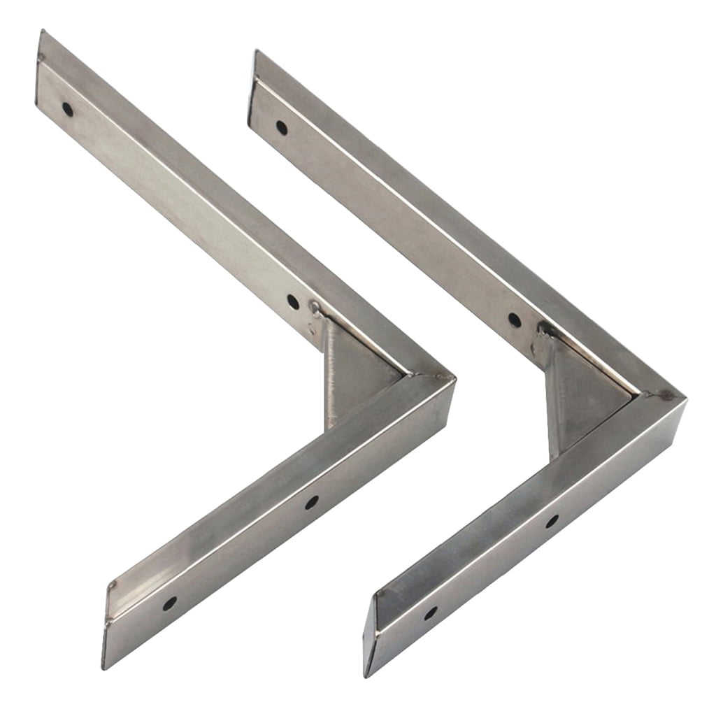 2Pcs Stainless Steel Triangle Shelf Bracket Wall Mount inch 10 inch