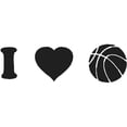 thumbnail image 2 of Gourmet Rubber Stamps Cling Stamps 3.75"X4.75"-I Love Basketball, Pk 2, 2 of 2