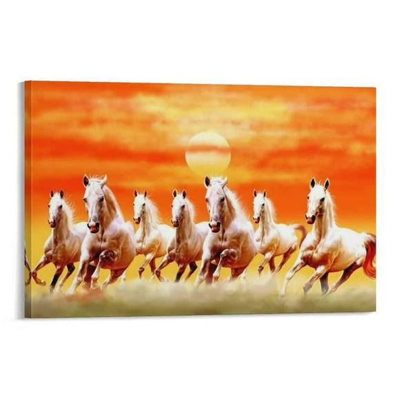 Seven Lucky Running Posters Picture Print Wall Art Poster Painting Canvas Posters Artworks Gift Room Aesthetic 24x36inch(60x90cm)