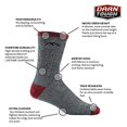 thumbnail image 3 of Darn Tough (Style 1953) Chaussettes de Randonnée/trek pour Hommes - Fumée, Grand, 3 of 5