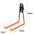 thumbnail image 6 of Pebbuoy Wall Hook with 2 Nails Great Load Bearing Heavy Duty Anti-slip Anti-rust Warehouse Garage Stuff Organization Hanger Gardening Tool Bike Wall Holder, 6 of 7