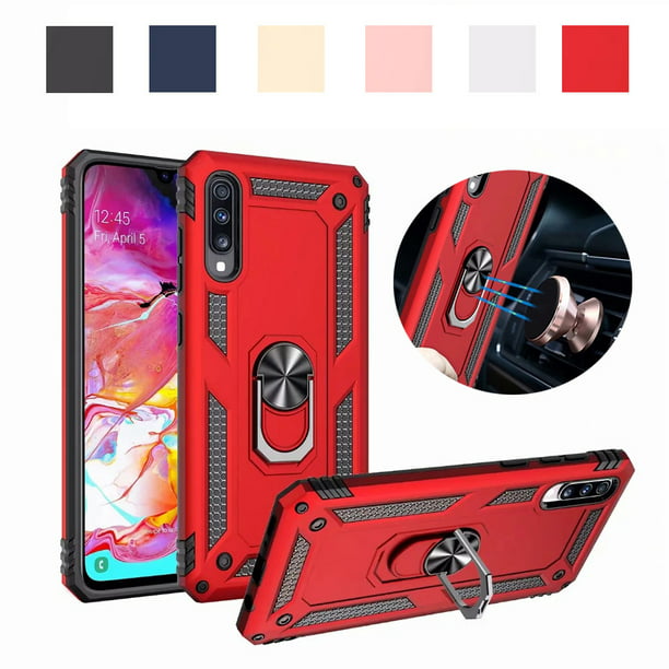 gaben Fuld tub Galaxy A70 Case, Allytech Slim Fit Shockproof Lightweight Bumper  Anti-Scratch Ring Stand Holder Magnetic Car Mount Protective Hard Back Cover  for Samsung Galaxy A70, Red - Walmart.com