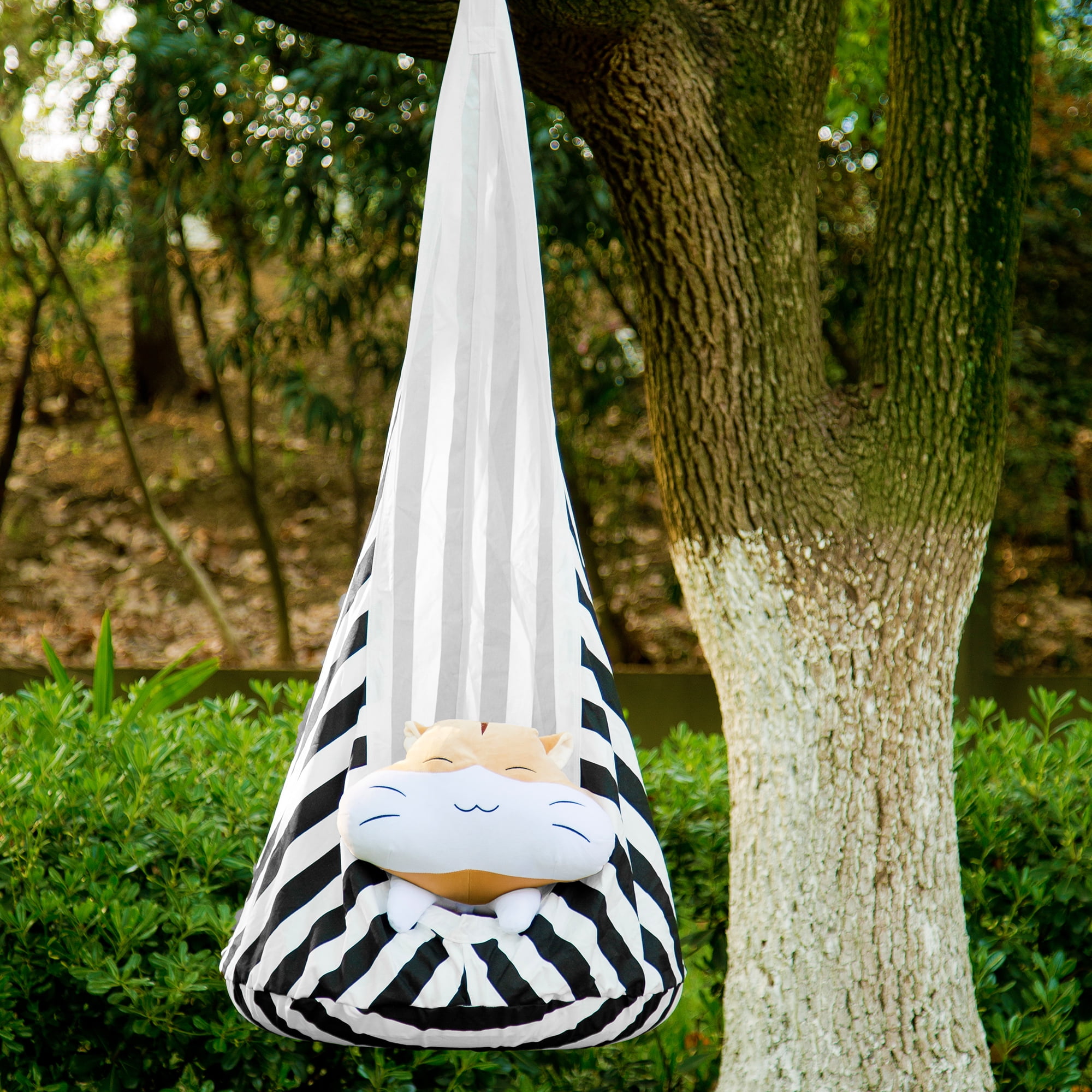 100% Cotton Hanging Seat Hammock Nest for Indoor Outdoor Bedroom Garden Porch Bormart Kids Child Pod Swing Chair Nook Hammock Green 