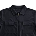 thumbnail image 6 of Kalauyu Short Sleeve Full Zip Cargo Shirts for Men Turn Down Collar with Chest Pocket Loose Casual Solid Color Summer Work Tops, 6 of 6