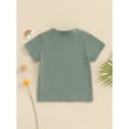 thumbnail image 4 of Loicainy Baby Toddler Boy Solid Color T shirt 6 12 18 24 Months 2T 3T 4T Short Sleeve Crew Neck Summer Tops Clothes for Casual Daily, 4 of 9