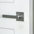 thumbnail image 6 of Viaggio Qadmhmlus_Dd Quadrato Hammered Solid Brass Non-Turning Two-Sided Dummy Door Lever, 6 of 7