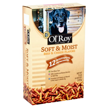 Ol' Roy Soft & Moist Beef & Cheese Flavor Wet Dog Food, 72