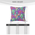thumbnail image 4 of ZICANCN Colorful Groovy Floral Pattern Throw Pillow Covers, Bed Couch Sofa Knit Decorative Pillow Covers for Living Room Farmhouse, 12"x12", 4 of 8