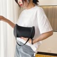 thumbnail image 3 of Bolsa de mano clásico con textura de Color sólido para mujer Ehuebsd de piel sintética bolso de hombro diseño creativo y delicado elegante, 3 of 7