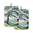 thumbnail image 7 of Yayeee Pot Holders Kitchen Heat Resistant with Pocket 7"x9.8" Cotton Oven Cooking Hot Pads, Mounatin at Dawn, 7 of 7