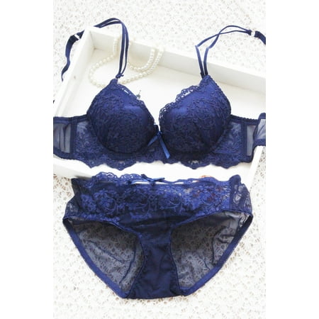 HHH Original Order Lingerie Set Water-Soluble Embroidery Push up Underwear Sexy Lace Bra Set 1916