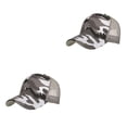thumbnail image 3 of Minnieouse Gorra de béisbol de camionero de malla para hombre, gorra de verano de hueso Masculino de camuflaje, gorra militar para hombre, gorra gris 2piezas, 3 of 6