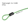 thumbnail image 2 of Uxcell Security Cable Coated Luggage Lock Wire Rope with Loop Clear Green 3.3ft, 2 of 5