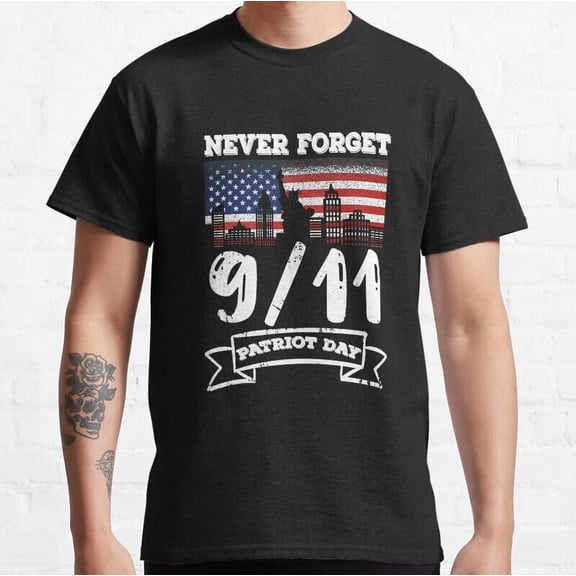 NEW Patriot Day 911 Never Forget Classic T-Shirt Vintage Trending S-5XL