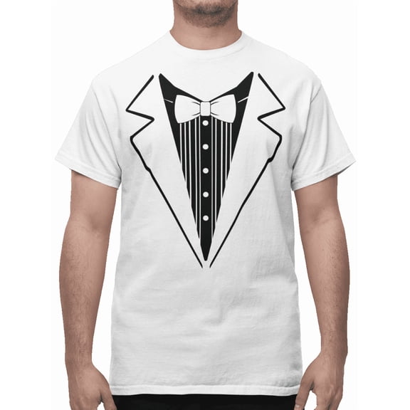 Mens Tuxedo Printed Short Sleeve T-Shirt Funny Designs S-2XL
