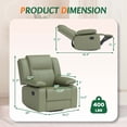 thumbnail image 6 of LAZZO Recliner Chair with Adjustable Armrest and Headrest, Upholstered Swivel Rocking Chair for Nursery & Living Room, Green, 6 of 10
