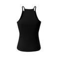 thumbnail image 4 of Made by Olivia Women's Halter Neck Ribbed Tank Top, 4 of 4