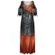 thumbnail image 4 of Vestido largo de manga corta de Halloween de encaje con cuello en V informal con estampado de verano para mujer a la moda Fridja bnh6121, 4 of 5