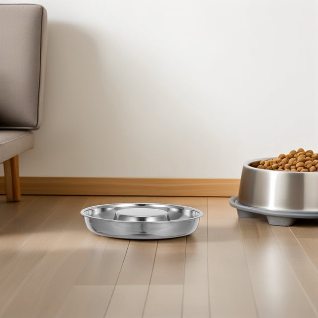 HEANUJJ Comedero Lento Para Perros De Metal Con Patrones Elevados Para Alimenticios