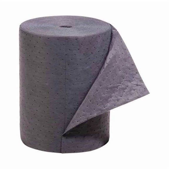 Pig Sorbent Roll, 14 gal, 16 in x 150 ft, Universal, Gray, Polypropylene MAT2005