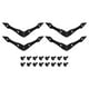 thumbnail image 1 of Uxcell 4 Paquete Soportes de Esquina Decorativos, 3.9" x 3.9" x 0.9" Soporte en L Protector de Esquina de Metal con Tornillo para Muebles Caja de Madera Baúl, Negro, 1 of 6