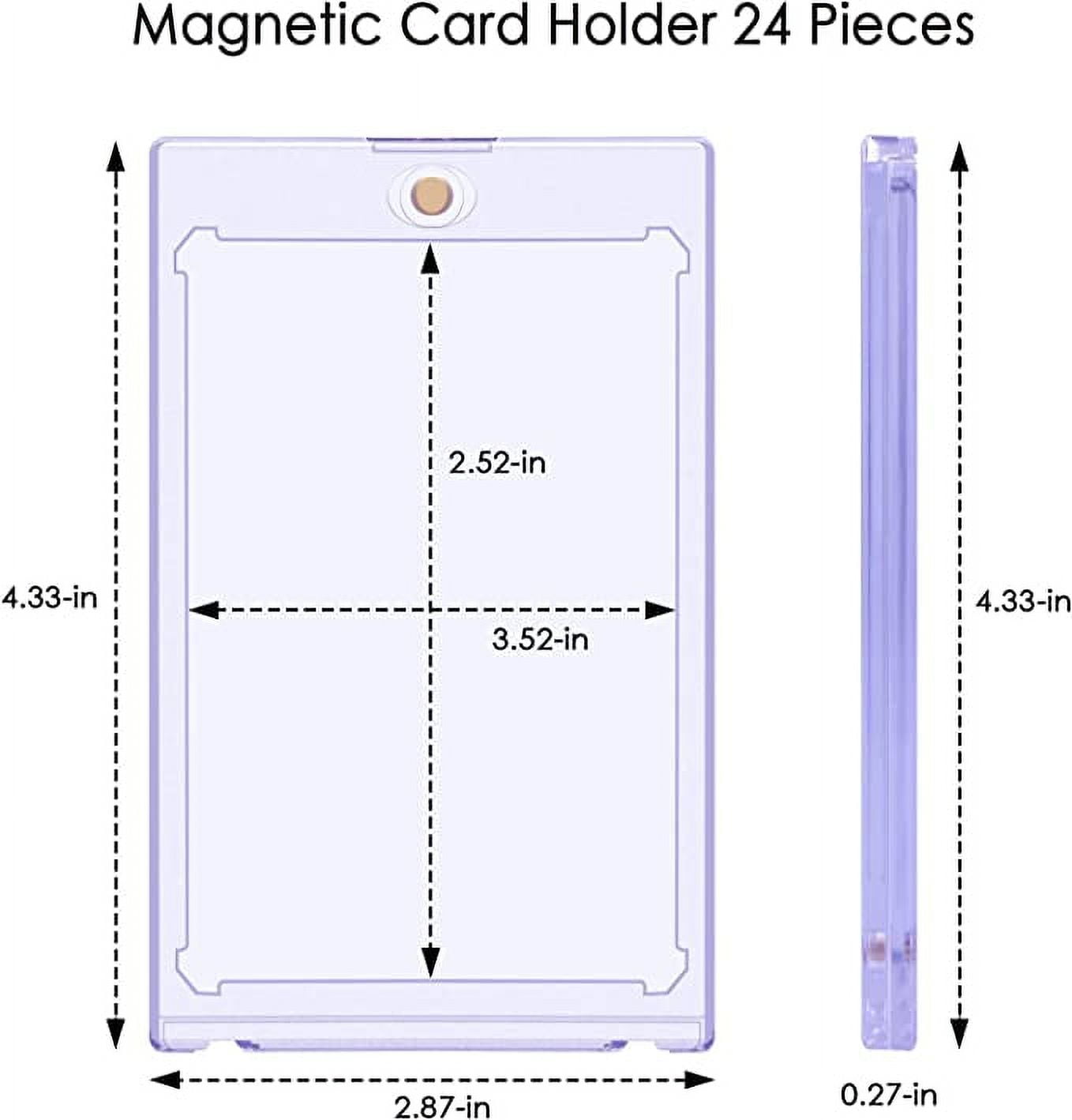 25 ct Magnetic Card Holder for Trading Cards, 35PT Baseball Card Case Magnet Toploaders Sports Card Protectors with UV Protection Fit for TCG, MTG, Football Cards