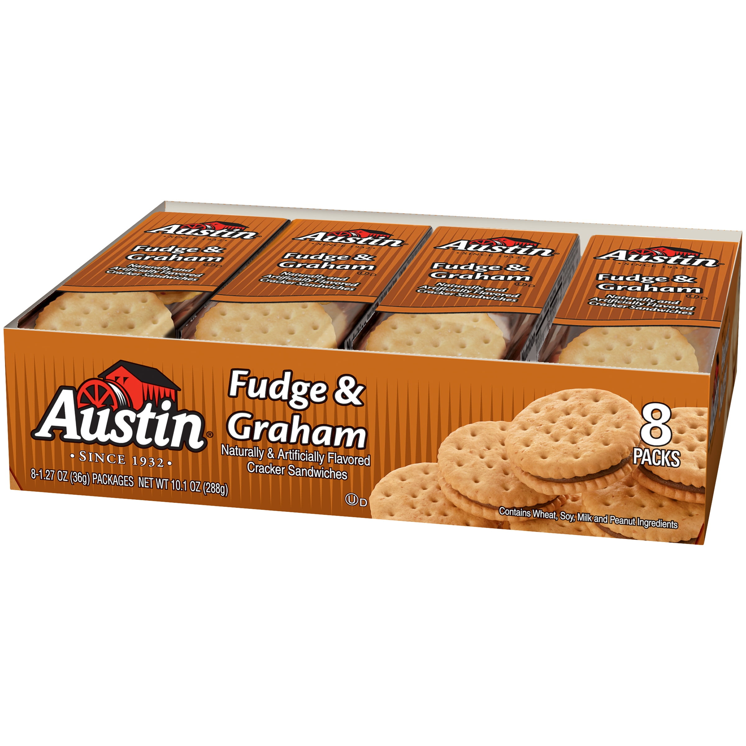 Austin Fudge & Graham Snack Cracker Sandwiches, 1.27 Oz., 8 Count