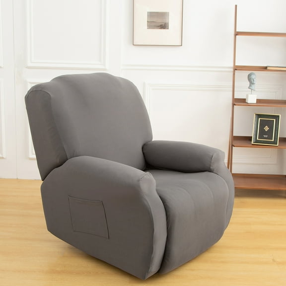 Lapalife Recliner Covers Stretch Recliner Chair Covers 4 Pieces with Pocket, Reclining Chair Furniture Covers for Recliners,Jacquard Recliner Slipcovers for Large Recliner