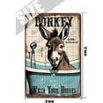 thumbnail image 5 of Donkey Decor Wash Your Hooves Retro Aluminum Sign 12x8 IN Metal Tin Sign Funny Bathroom Wall Decor Donkey Gifts Donkey Signs for Kids Boho Bedroom Decor Farmhouse Decor, 5 of 6