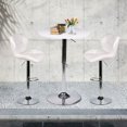 Bar Stools PU Leather Seat with Chrome Base Swivel Dining Chair