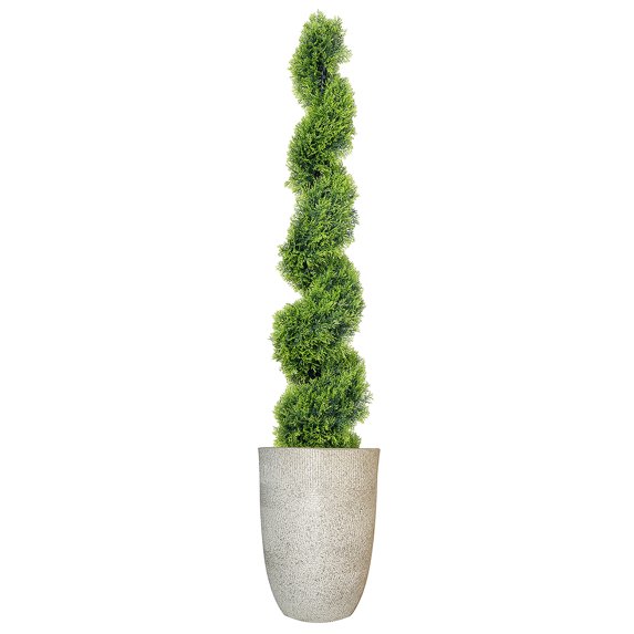 67" Spiral Topiary in fiberstone planter