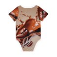 thumbnail image 6 of Rocae Coffee Beans Chocolate Splash for Baby Cotton Short-Sleeve Bodysuits for Unisex Onesies Bodysuit-3 Months, 6 of 7