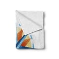 thumbnail image 2 of Compass Soft Flannel Fleece Blanket, Watercolor Directions North South East West Windrose Pathfinding Work of Art, Cozy Plush for Indoor and Outdoor Use, 60" x 80", Burnt Sienna Blue, by Ambesonne, 2 of 6