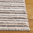 thumbnail image 3 of SAFAVIEH Seattle Maynerd Striped Shag Area Rug, Grey/Beige, 5'3" x 7'6", 3 of 10