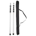 thumbnail image 2 of Adjustable Tarp Poles Set of 2 Telescoping Aluminum Rods Canopy Poles Lightweight Replacement Tent Poles for Camping,Backpacking,Hiking , Sliver, 2 of 7